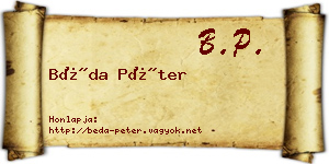Béda Péter névjegykártya